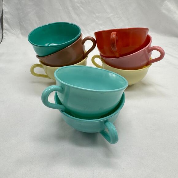 VTG set of 8 Hazel Atlas tea/coffee cup set - Picture 1 of 11